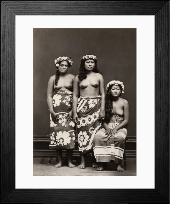 Framed Print : Pacific Islands, Oceania: portrait of young women Framed Print : Pacific Islands, Oceania: portrait of young women