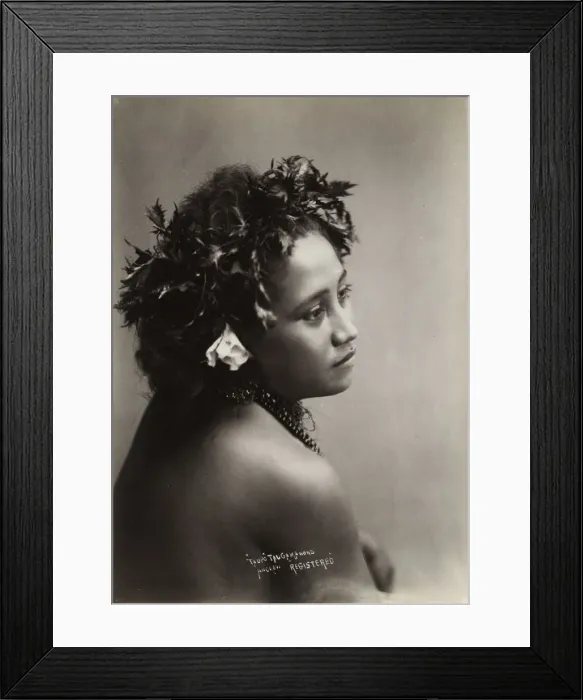 Framed Print : Pacific Islands, Oceania: portrait of a young woman Framed Print : Pacific Islands, Oceania: portrait of a young woman