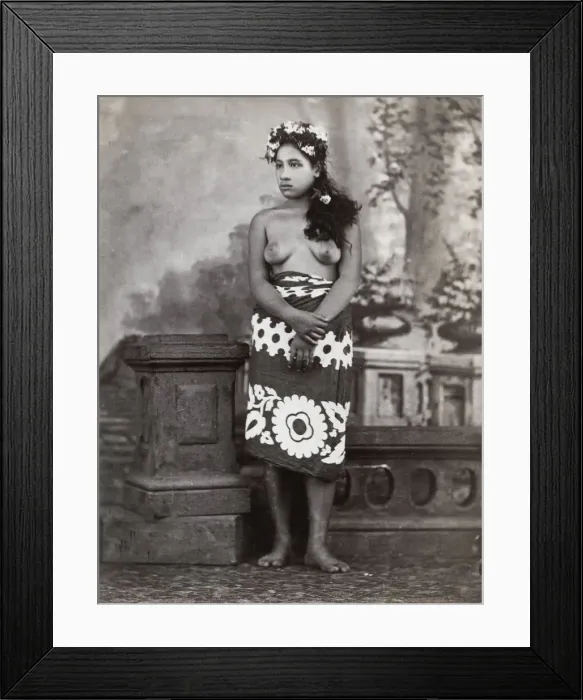 Framed Print : Pacific Islands, Oceania: portrait of a young woman Framed Print : Pacific Islands, Oceania: portrait of a young woman