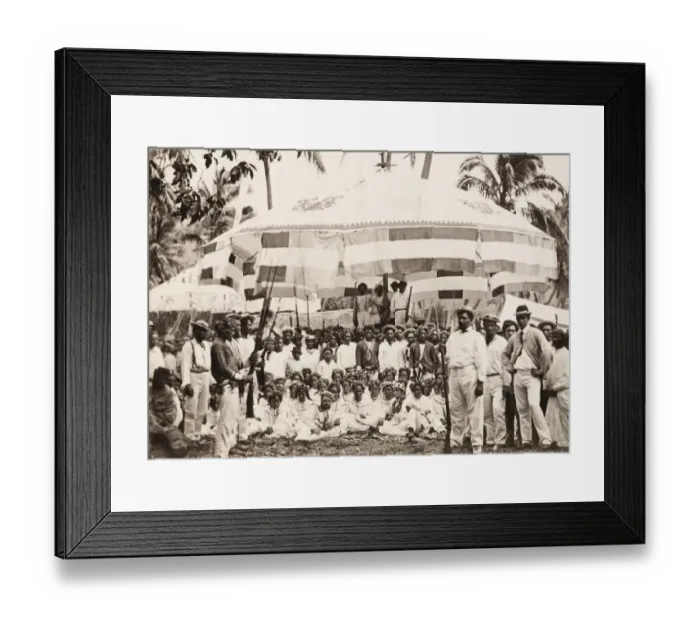 Framed Print : Pacific Islands, Oceania: group at a celebration Framed Print : Pacific Islands, Oceania: group at a celebration