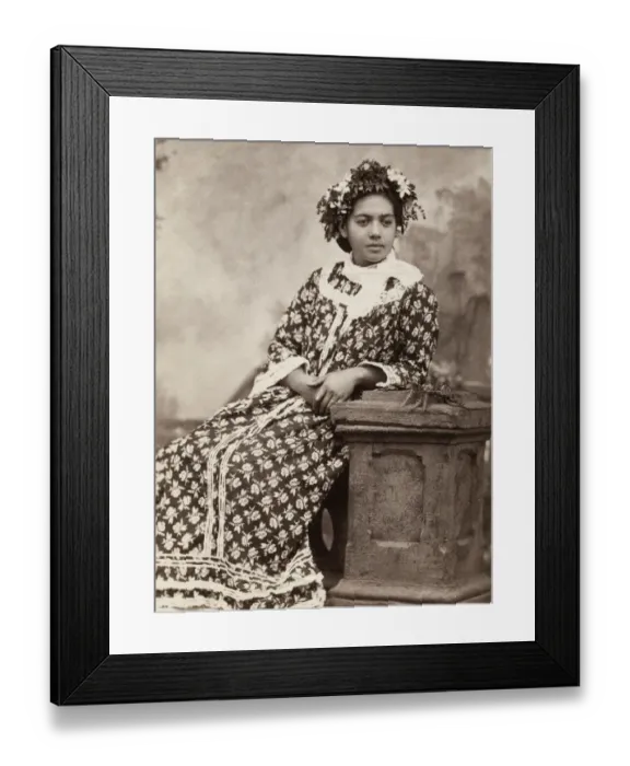 Framed Print : Pacific Islands, Oceania: portrait of a young woman Framed Print : Pacific Islands, Oceania: portrait of a young woman