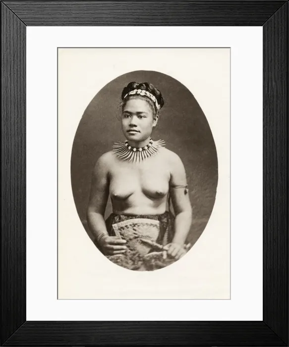 Framed Print : Pacific Islands, Oceania: portrait of a young woman Framed Print : Pacific Islands, Oceania: portrait of a young woman