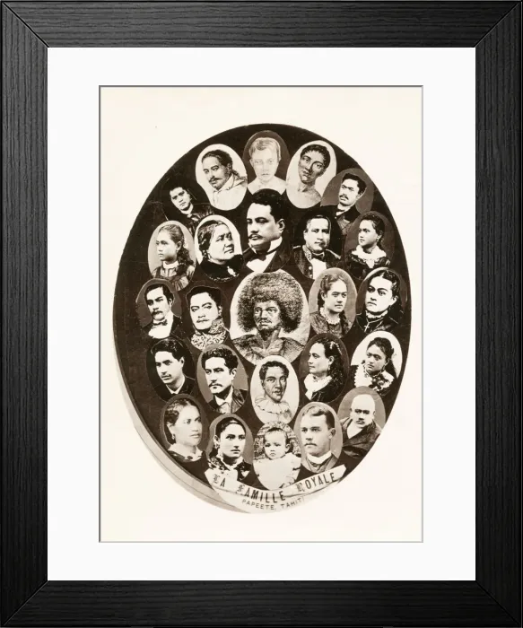 Framed Print : Pacific Islands, Oceania: the royal family of Tahiti Framed Print : Pacific Islands, Oceania: the royal family of Tahiti