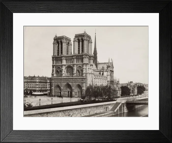 Framed Print : Notre Dame from across the River Seine, Paris, France Framed Print : Notre Dame from across the River Seine, Paris, France