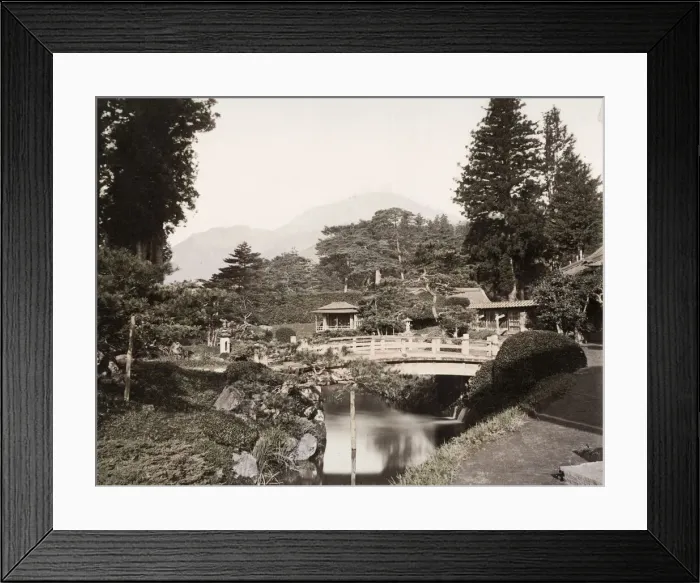 Framed Print : Japan: view of an ornamental garden atNikko Framed Print : Japan: view of an ornamental garden atNikko