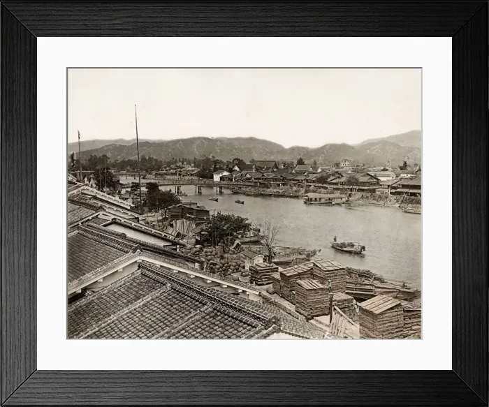 Framed Print : View of river at Hiroshima Japan Framed Print : View of river at Hiroshima Japan