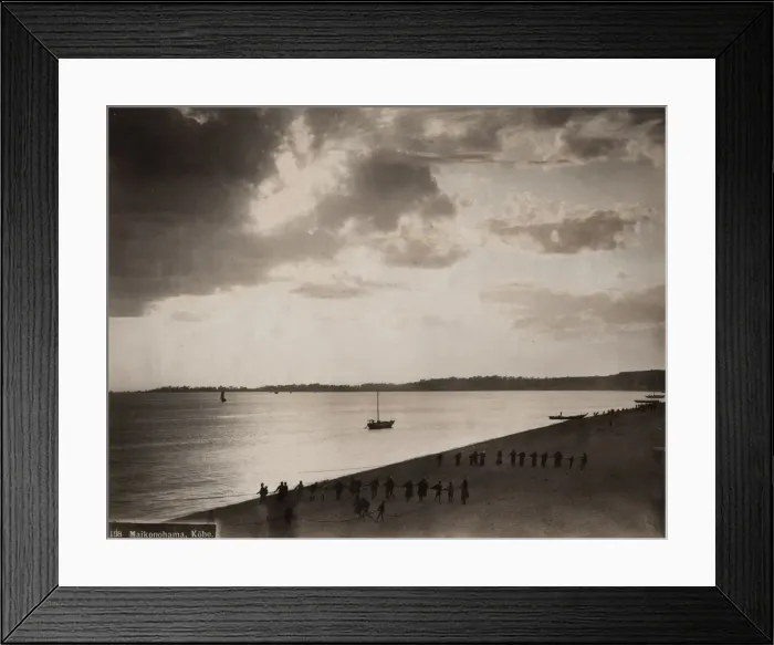 Framed Print : Japan: sunset along the beach at Maikonohama, near Kobe Framed Print : Japan: sunset along the beach at Maikonohama, near Kobe