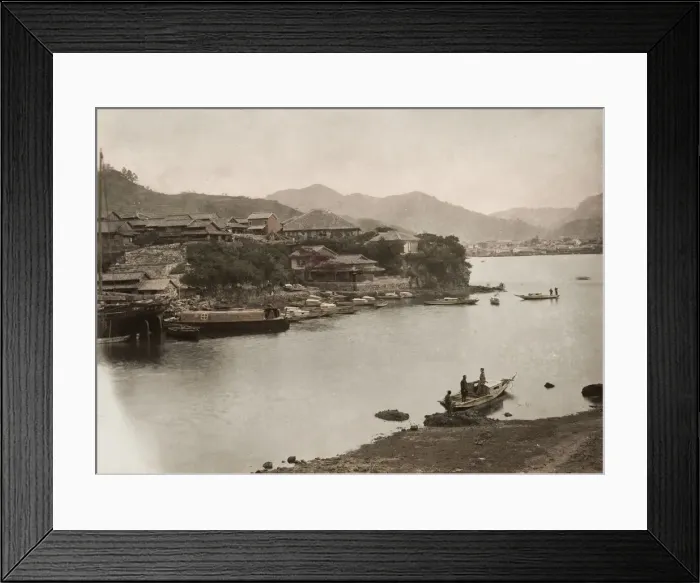 Framed Print : Meiji era Japan: view of Inasa at Nagasaki Framed Print : Meiji era Japan: view of Inasa at Nagasaki