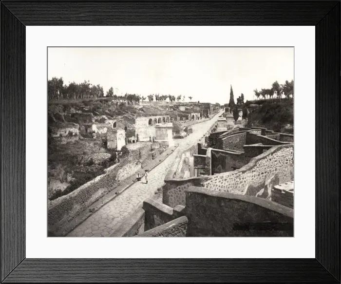 Framed Print : Street of Tombs, Pompeii, Italy Framed Print : Street of Tombs, Pompeii, Italy
