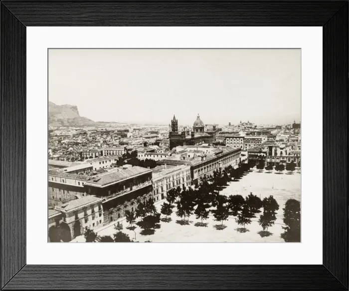Framed Print : View of the city and cathedral of Palermo, Italy Framed Print : View of the city and cathedral of Palermo, Italy
