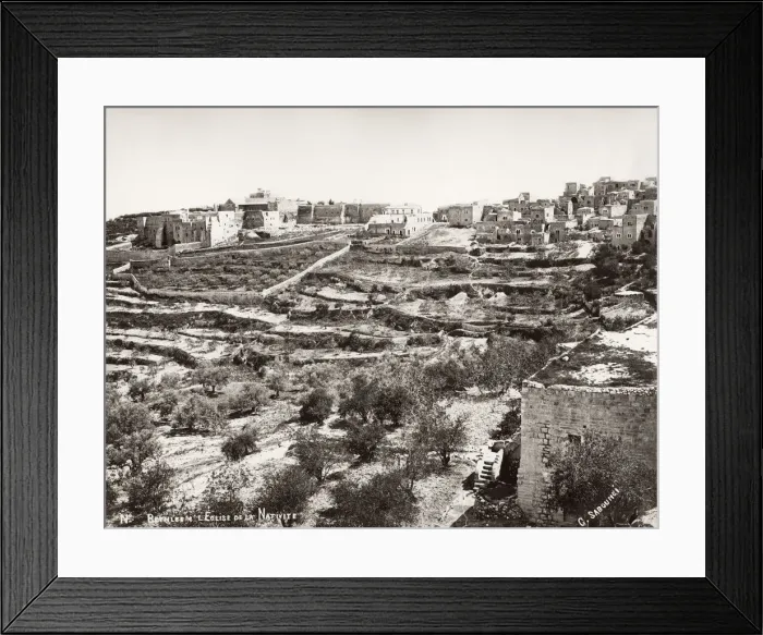 Framed Print : Church of the Nativity and view of the town of Bethlehem Framed Print : Church of the Nativity and view of the town of Bethlehem