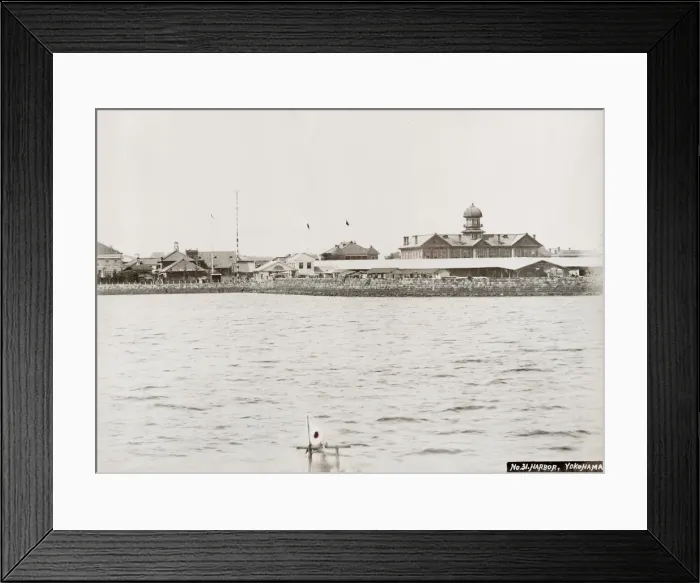 Framed Print : The harbour at Yokohama, Japan, c. 1880 s Framed Print : The harbour at Yokohama, Japan, c. 1880 s
