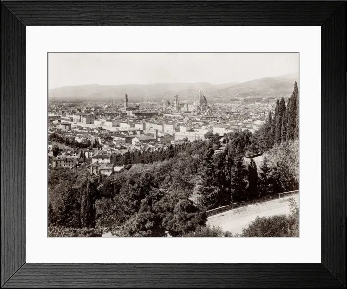 Framed Print : Florence including the Duomo, from Viale de Colli, Italy Framed Print : Florence including the Duomo, from Viale de Colli, Italy