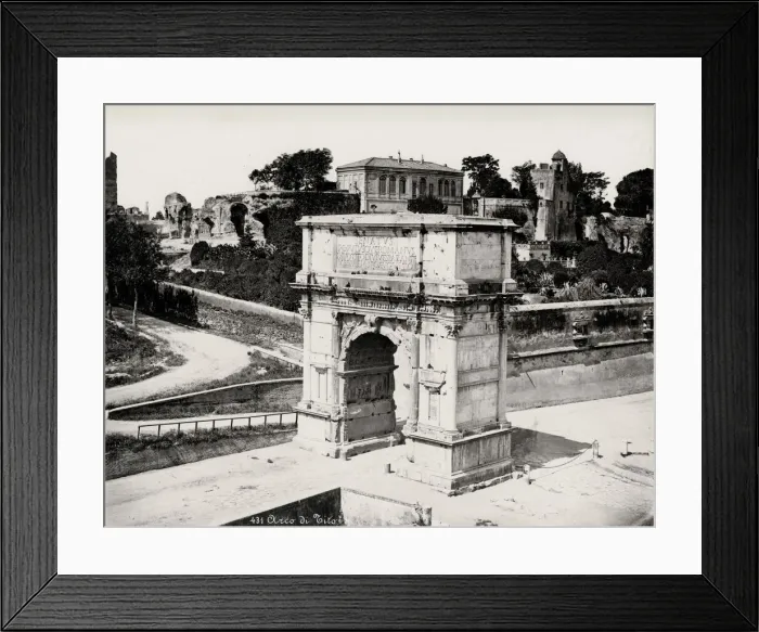 Framed Print : Arch of Titus, Rome, Italy, image c. 1880 s Framed Print : Arch of Titus, Rome, Italy, image c. 1880 s
