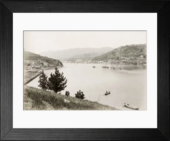 Framed Print : Onomichi, Bingo, waterway and town. Japan Framed Print : Onomichi, Bingo, waterway and town. Japan