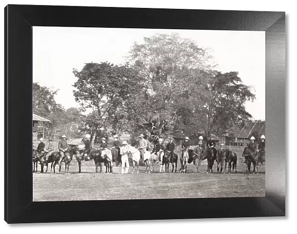 Hunt group, horses Thayetmyo, Burma, Myanmar