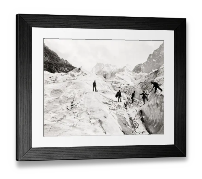 Framed Print : The Geant Glacier, Mont Blanc, Alps Framed Print : The Geant Glacier, Mont Blanc, Alps