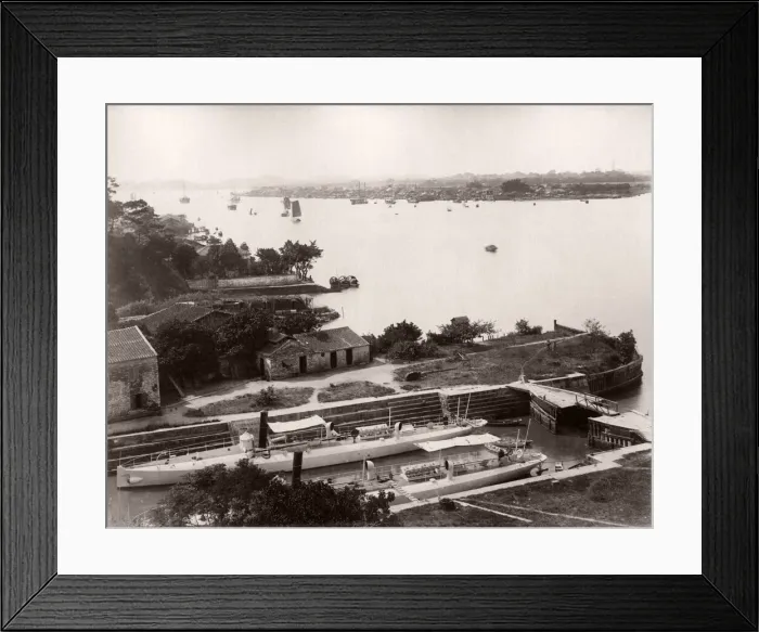 Framed Print : China, Canton, Guangzhou - ship in dry dock Pearl river Framed Print : China, Canton, Guangzhou - ship in dry dock Pearl river