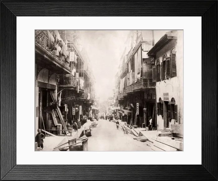 Framed Print : China - the Native Town Chinese quater of Hong Kong Framed Print : China - the Native Town Chinese quater of Hong Kong