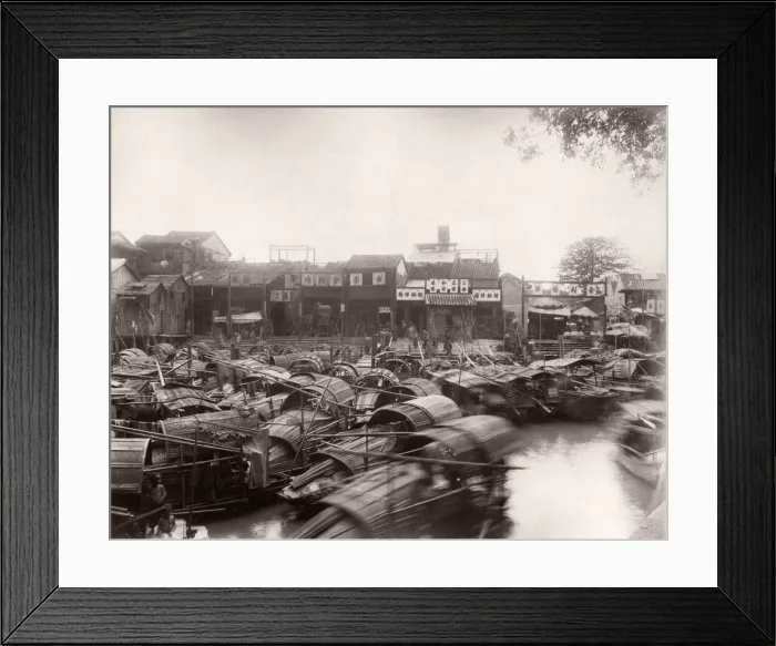 Framed Print : China, Canton, Guangzhou - sampans or river boats Framed Print : China, Canton, Guangzhou - sampans or river boats