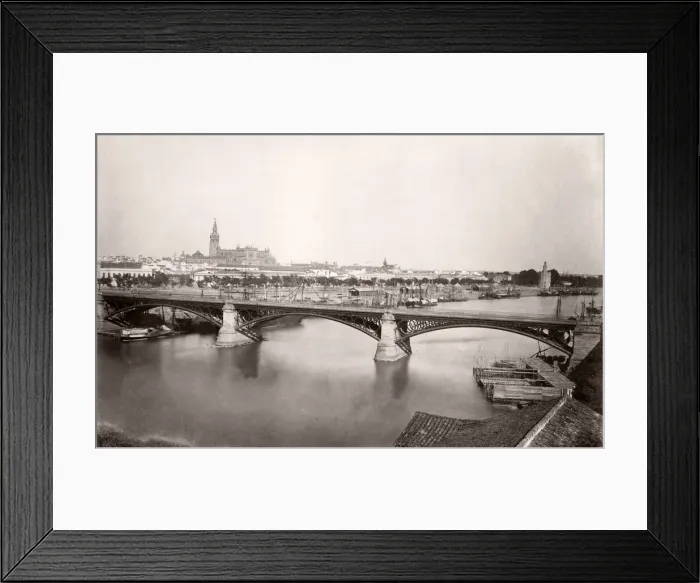 Framed Print : Spain Seville from Triana over the Guadalquivir river Framed Print : Spain Seville from Triana over the Guadalquivir river