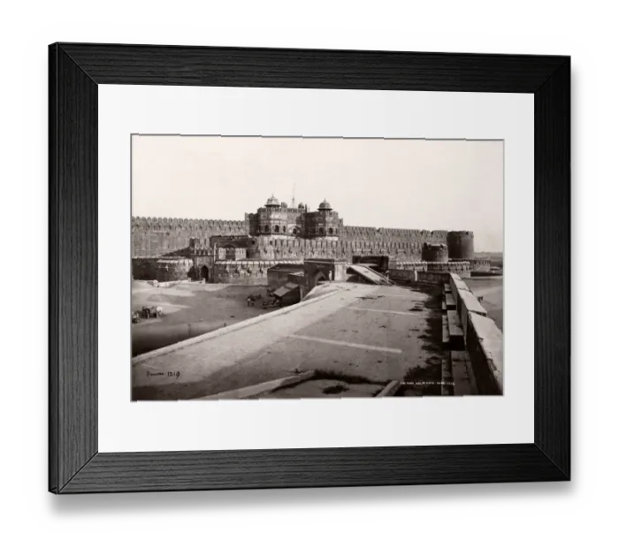 Framed Print : India - Fort, Agra, Delhi Gate, Samuel Bourne, 1860s Framed Print : India - Fort, Agra, Delhi Gate, Samuel Bourne, 1860s