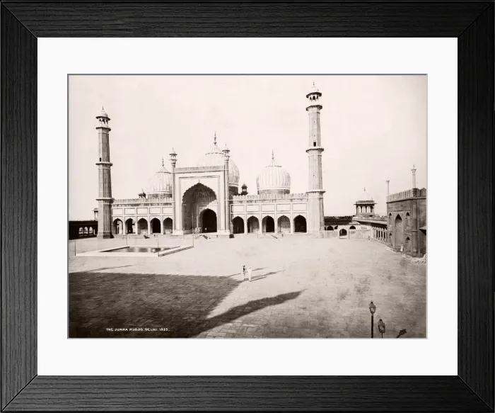 Framed Print : India - Jama Masjid mosque, Delhi, Samuel Bourne, 1860s Framed Print : India - Jama Masjid mosque, Delhi, Samuel Bourne, 1860s