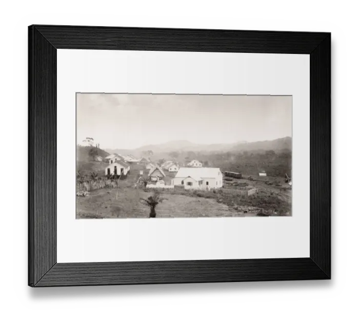 Framed Print : Building Panama canal, Artisans houses Framed Print : Building Panama canal, Artisans houses