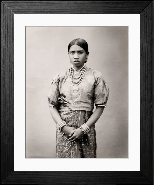 Framed Print : Indian girl with jewellery, necklaces and bangles, India Framed Print : Indian girl with jewellery, necklaces and bangles, India