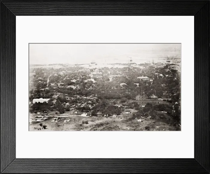 Framed Print : Honolulu from the Punch Bowl, Hawaii Framed Print : Honolulu from the Punch Bowl, Hawaii