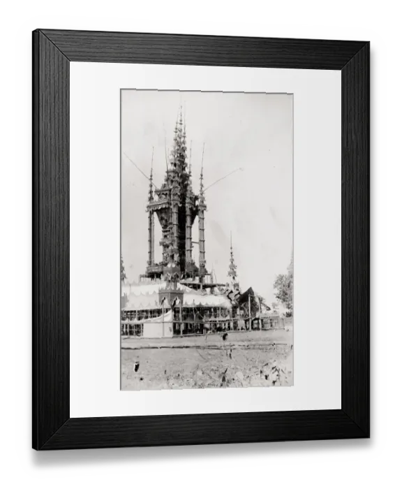 Framed Print : Cremation of a Burmese Buddhist monk, pongyi Framed Print : Cremation of a Burmese Buddhist monk, pongyi