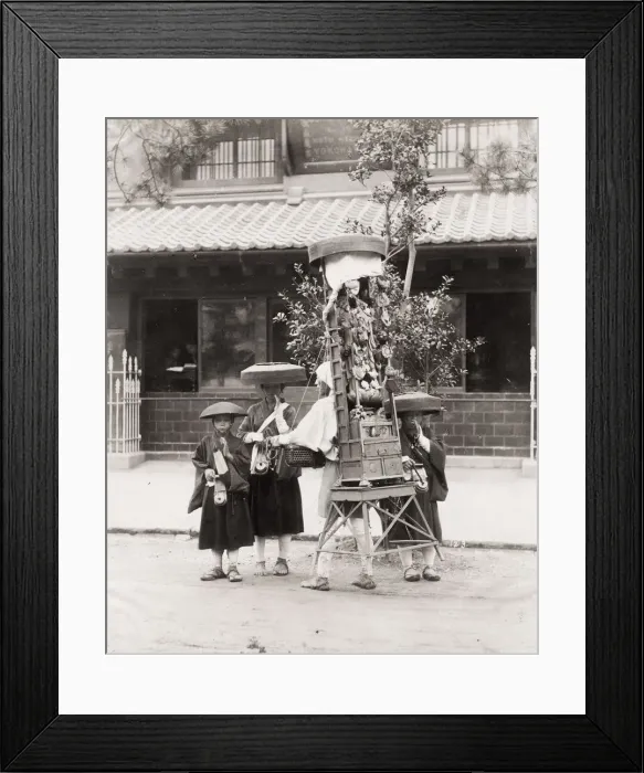 Framed Print : Pilgrims with portable altar, Japan Framed Print : Pilgrims with portable altar, Japan