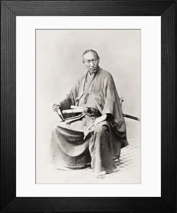 Framed Print : Samurai wth two swords, Japan Framed Print : Samurai wth two swords, Japan