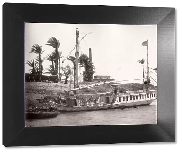 Pleasure barge, boat on the River Nile, Egypt