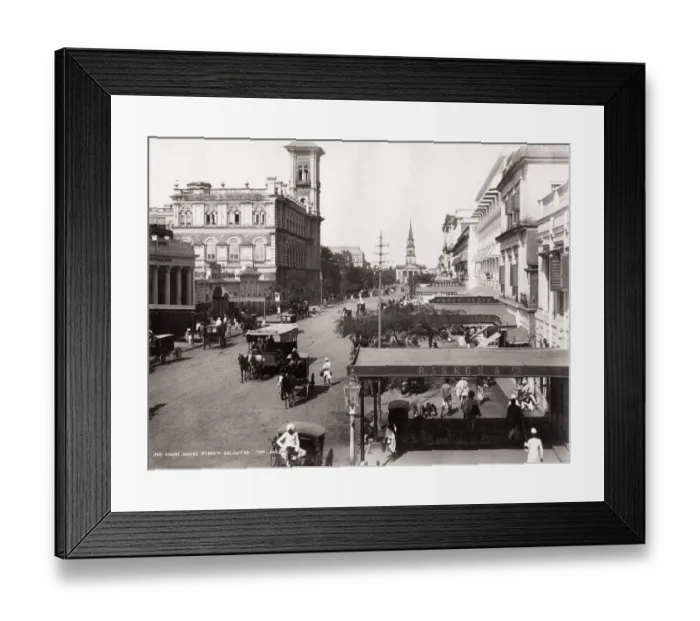 Framed Print : Old Court House Street, Calcutta, Kolkata, India Framed Print : Old Court House Street, Calcutta, Kolkata, India