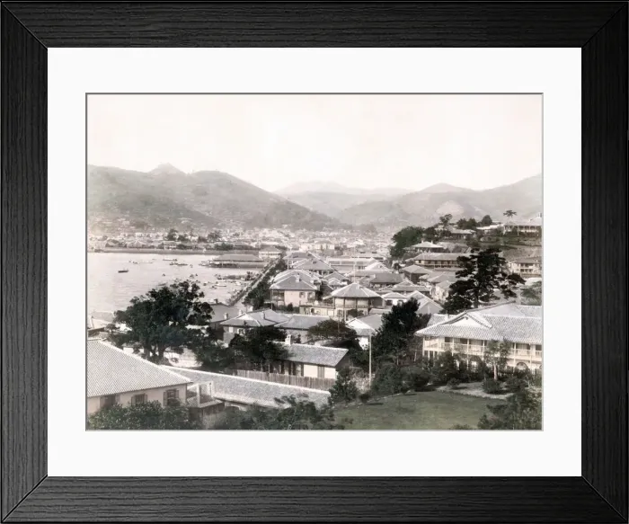 Framed Print : c. 1880s Japan - foreign settlement at Dejima Nagasaki Framed Print : c. 1880s Japan - foreign settlement at Dejima Nagasaki