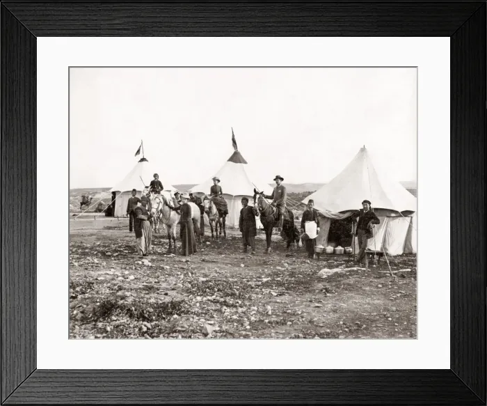 Framed Print : Tourist camp in the Holy Land, c. 1890 Framed Print : Tourist camp in the Holy Land, c. 1890