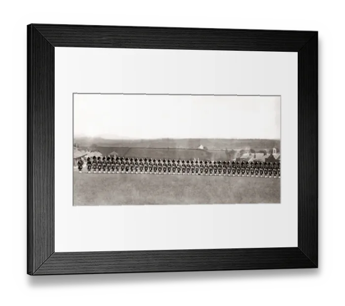 Framed Print : H Company, 79th Highlanders, Parkhurst Barracks, 1878 Framed Print : H Company, 79th Highlanders, Parkhurst Barracks, 1878