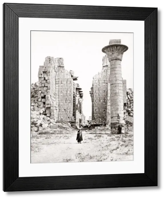 Framed Print : Pillars at Luxor, Egypt, c. 1870s Framed Print : Pillars at Luxor, Egypt, c. 1870s