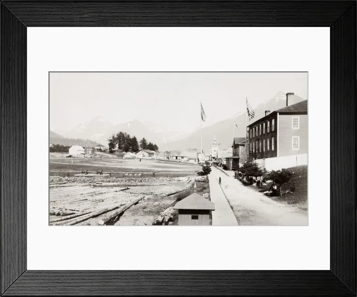 Framed Print : Main street, Sitka, Alaska Framed Print : Main street, Sitka, Alaska