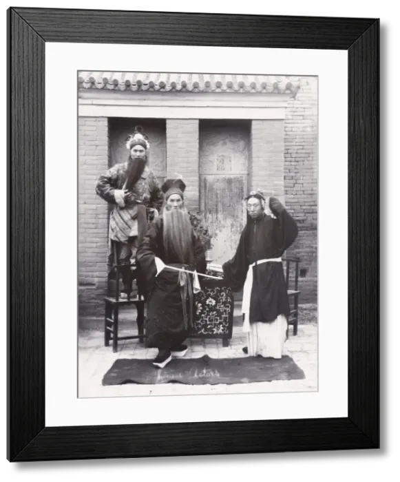 Framed Print : Chinese actors, performers, China, c. 1900 Framed Print : Chinese actors, performers, China, c. 1900