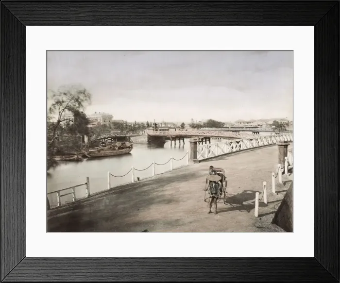 Framed Print : Train staton and bridges, Yokohama, Japan Framed Print : Train staton and bridges, Yokohama, Japan