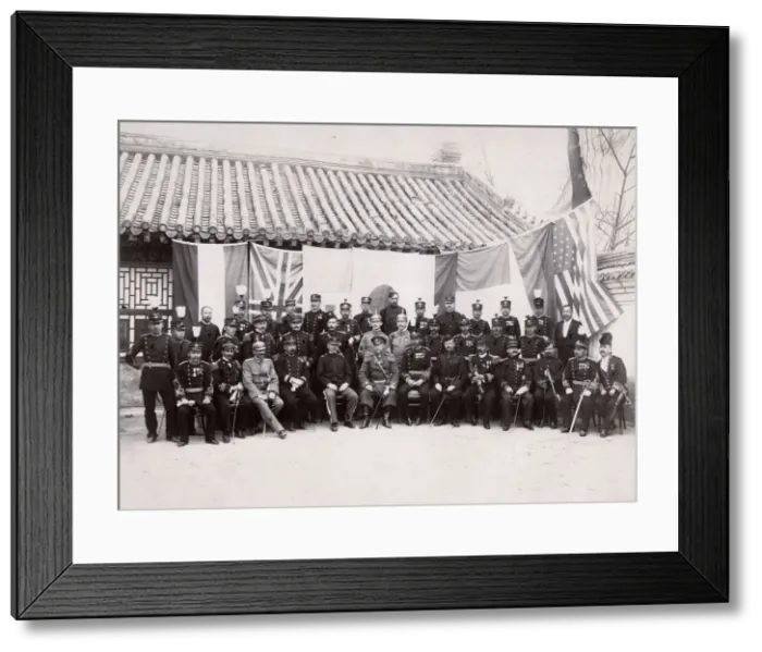 Framed Print : Senior officers, foreign powers, Peking, Beijing, China, Boxer era Framed Print : Senior officers, foreign powers, Peking, Beijing, China, Boxer era