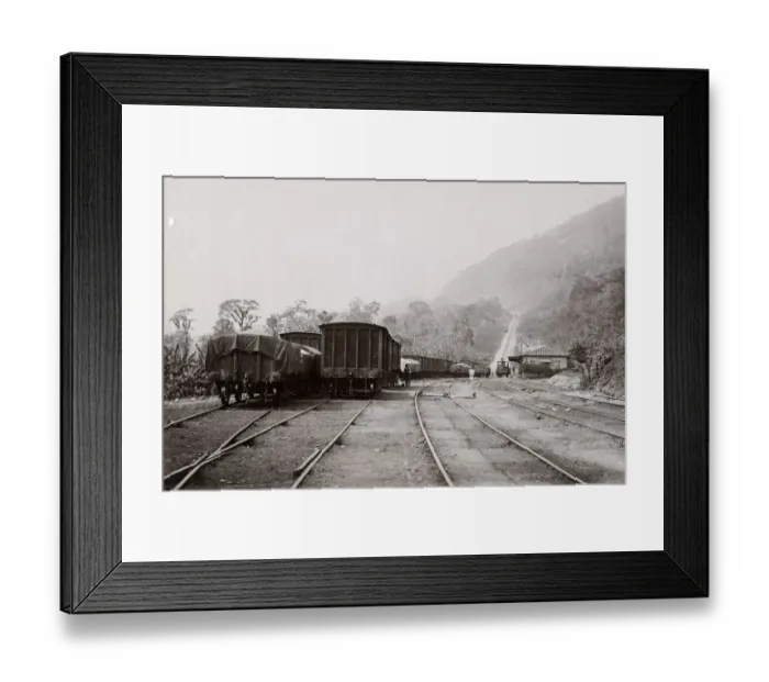 Framed Print : Santos and Sao Paulo Railway, incline station, Brasil Framed Print : Santos and Sao Paulo Railway, incline station, Brasil