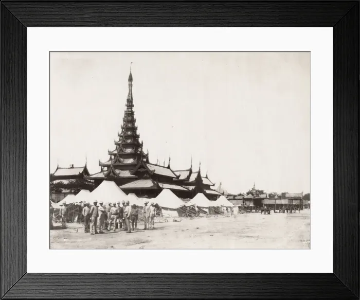 Framed Print : Army camp, Royal Palace, Rangoon 3rd Anglo Burmese war Framed Print : Army camp, Royal Palace, Rangoon 3rd Anglo Burmese war