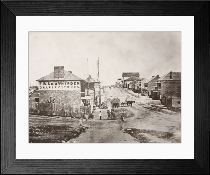 Framed Print : Old Queens Street Brisbane, Queensland, Australia 1858 Framed Print : Old Queens Street Brisbane, Queensland, Australia 1858