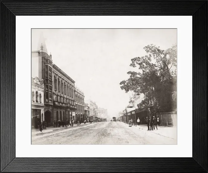 Framed Print : Queen Street, Brisbane, Queensland, Australia, 1880 s Framed Print : Queen Street, Brisbane, Queensland, Australia, 1880 s