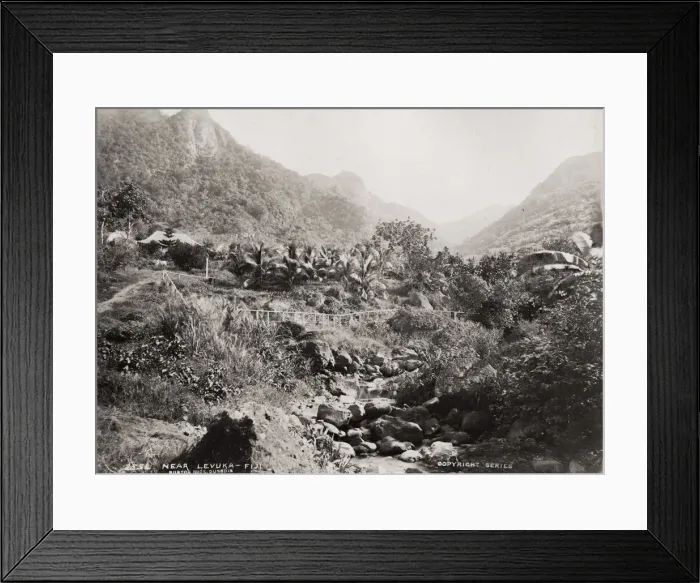 Framed Print : Country scene, near Levuka, Fiji, Pacific island Framed Print : Country scene, near Levuka, Fiji, Pacific island