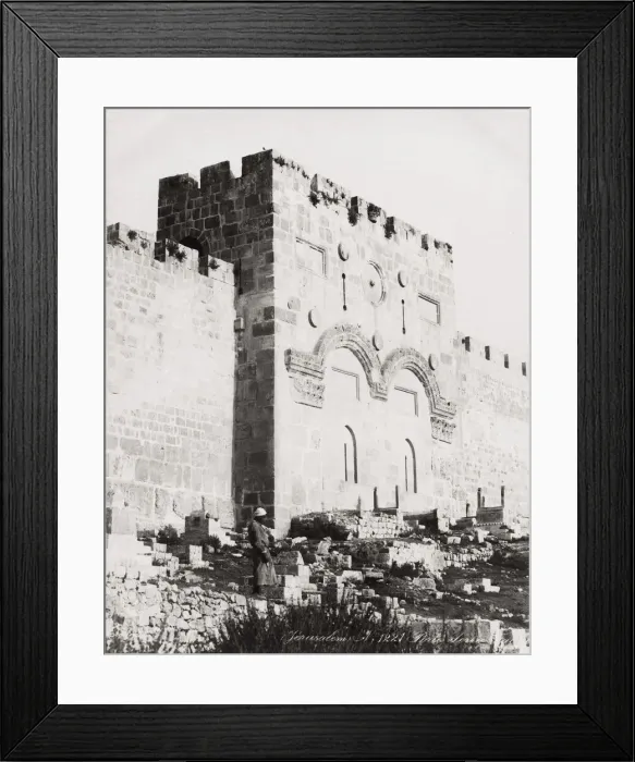 Framed Print : The Golden Gate, Temple Mount, Jerusalem, modern Israel Framed Print : The Golden Gate, Temple Mount, Jerusalem, modern Israel