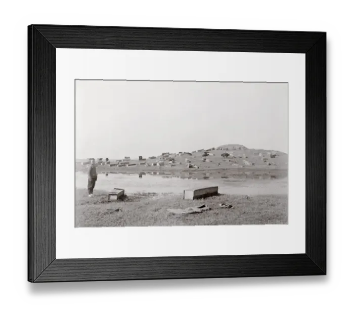 Framed Print : Graveyard, cemetery, with coffins above ground, China Framed Print : Graveyard, cemetery, with coffins above ground, China